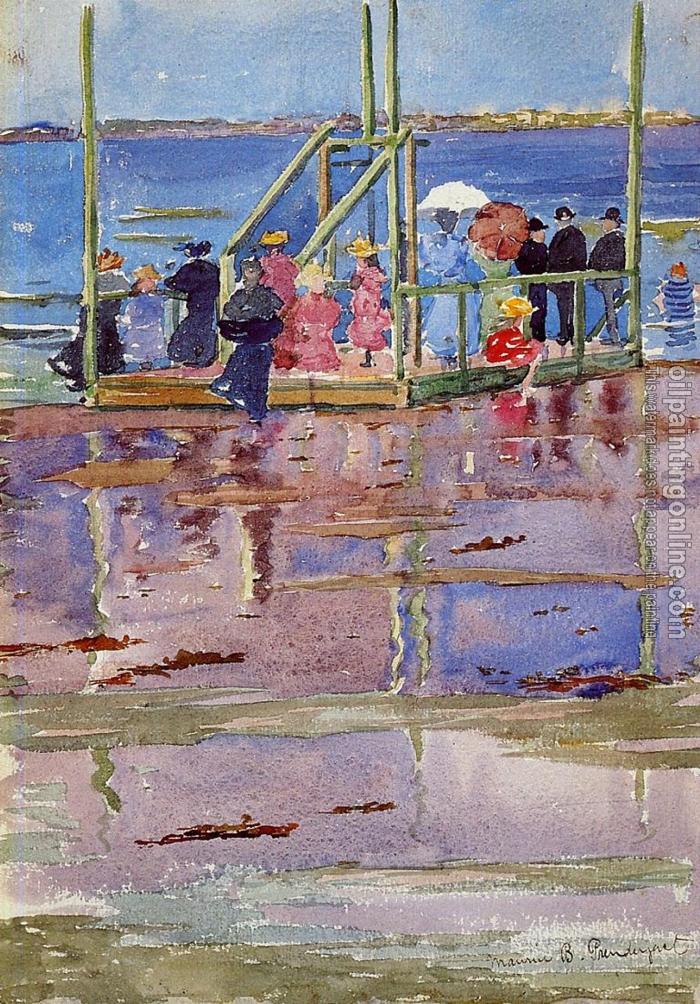 Prendergast, Maurice Brazil - Float at Low Tide, Revere Beach